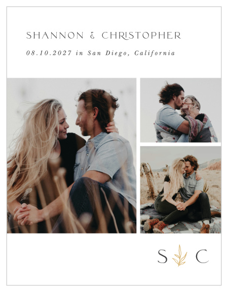 Spread the word in style with our Sweet Initials Save the Date Magnets.