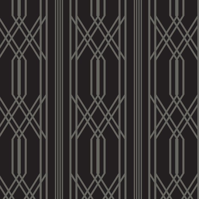 Create a stunning interior with our Deco Noir Peel and Stick Removable Wallpaper. 