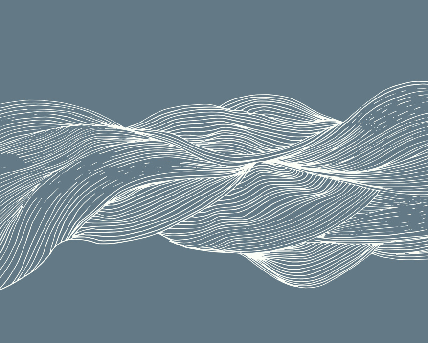 Create the perfect vibe with our Interlaced Waves Peel & Stick Mural.