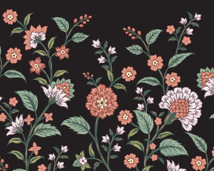 Create a stunning gardenscape with our Serene Blooms Peel and Stick Mural.