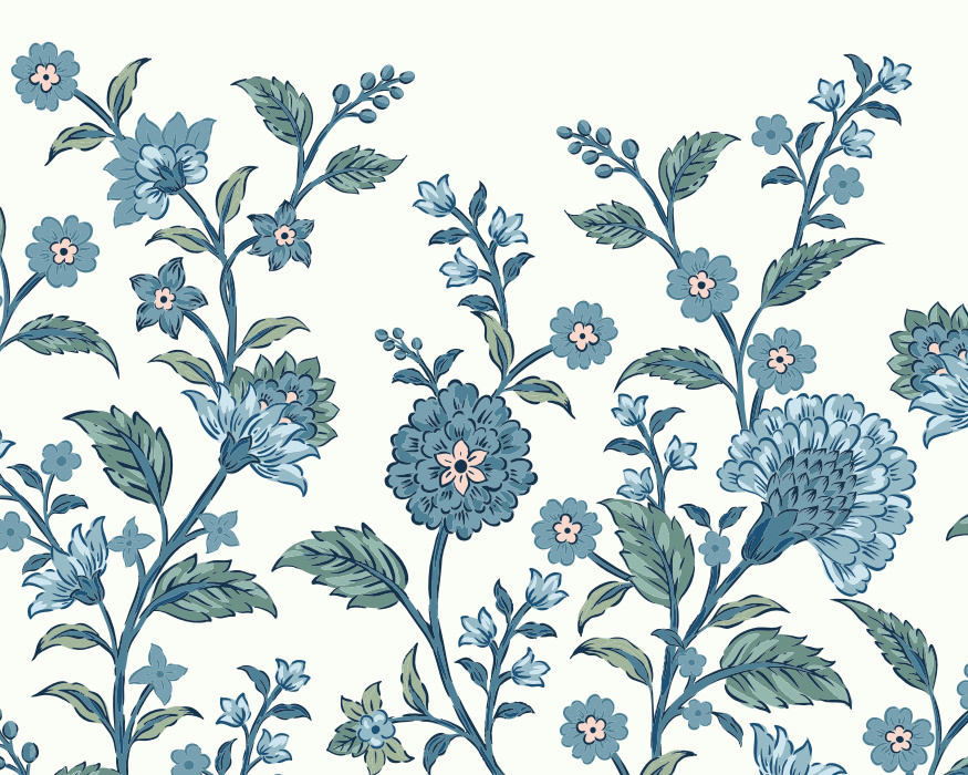 Create a stunning gardenscape with our Serene Blooms Peel and Stick Mural.