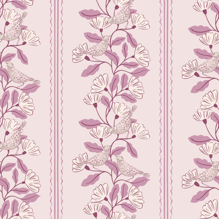 Make a statement on any wall with our Birds and Flowers Peel and Stick Removable Wallpaper.
