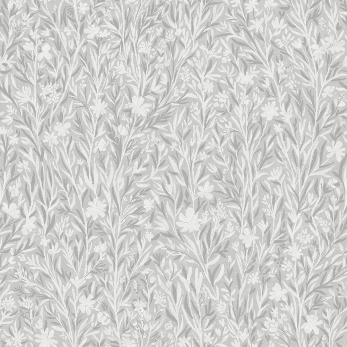 Golden Gossamer Wallpaper features an intricate hand-painted floral pattern in warm golden beige tones with subtle cocoa brown accents.