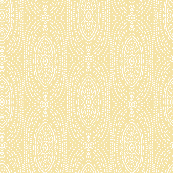 Elevate your walls with the subtle elegance of our Dotted Tapestry wallpaper, a refined bohemian-inspired design featuring delicate dotted medallions.