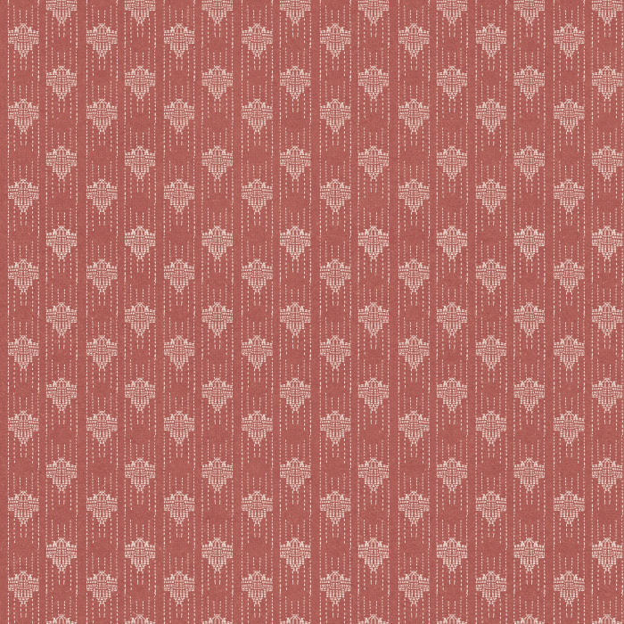 Bring a touch of subtle bohemian charm to your space with Boho Weave wallpaper, featuring a small-scale ikat-inspired motif in soft beige on a warm blush mauve background.