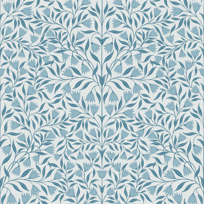 Garden Charm wallpaper brings a fresh, botanical touch with a lively pattern of hand-drawn pink florals and olive green leaves on a soft cream background.