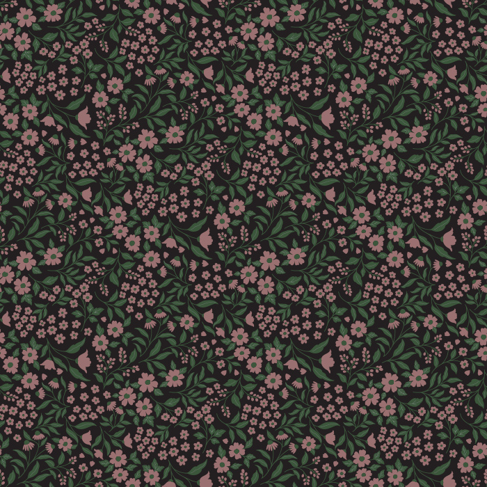 Summer Gardenia wallpaper features a lush, vintage-inspired botanical print with white gardenias and leafy green vines on a rich emerald background.