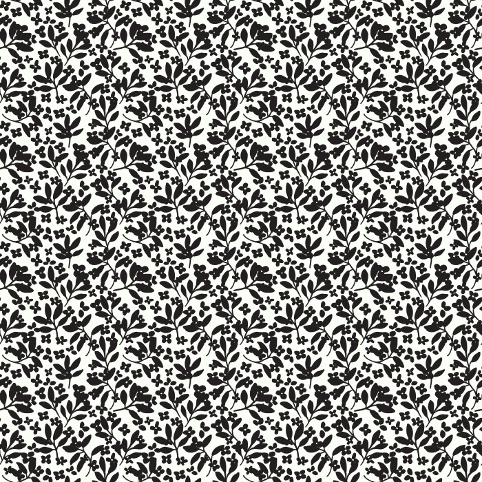 Itsy Garden Florals wallpaper features soft pink blossoms with green leaves on a pale background for a fresh, cottage-inspired look.