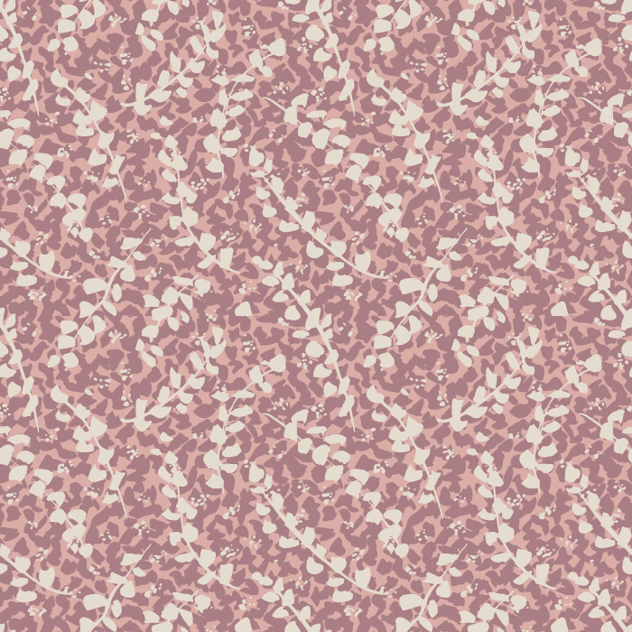 Rust-red leaf wallpaper with a flowing, nature-inspired pattern, ideal for bedrooms, living rooms, and cozy interiors.