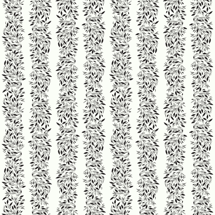 Vertical floral stripe wallpaper in soft taupe on cream, adding timeless elegance to bedrooms, dining rooms, or hallways.