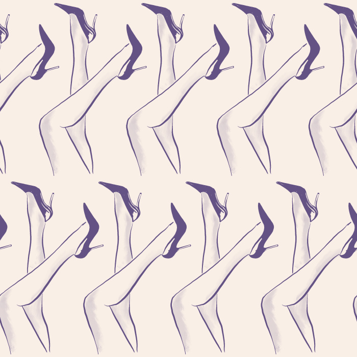 Turn up the drama with our Legs Up wallpaper, featuring bold red high-heeled legs in a playful, fashion-inspired design.