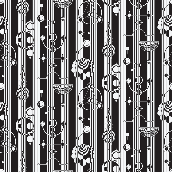 Add subtle intrigue with our Crop Circles wallpaper, a beige and cream geometric stripe design with circular accents.