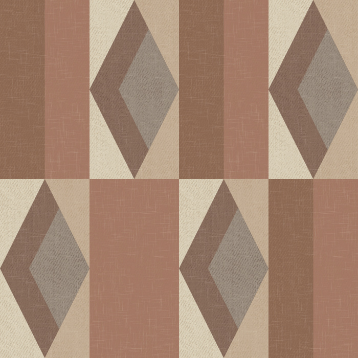 Our Textile Diamonds Wallpaper makes a bold yet sophisticated statement with its repeating diamond motif and woven textile-inspired texture.