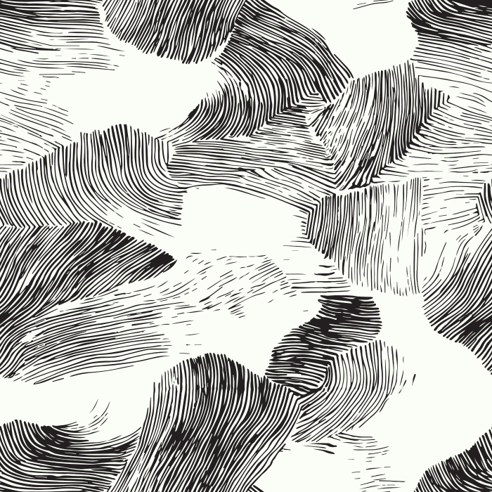 Our Subtle Waves Wallpaper brings a calming coastal vibe with its flowing hand-drawn linework and organic wave-inspired pattern.