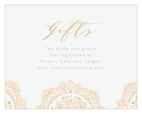 Make a unique and trendy impression with our Modern Moroccan Registry Cards.