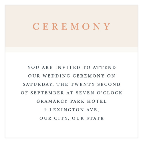 Our Champagne & Tables Ceremony Cards bring friends and family together to celebrate your union.