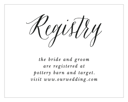 Use your Whimsical Love Birds Registry Cards to easily inform your guests as to where they can find your gift wishlists!