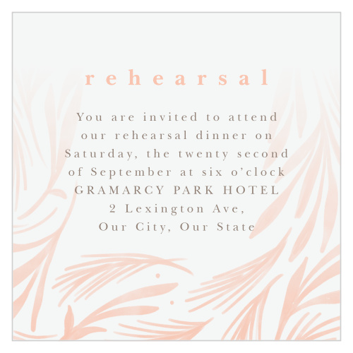 Practice makes perfect! Bring family and friends together the night before your wedding with our Floral Celebration Rehearsal Cards to ensure everything goes smoothly!