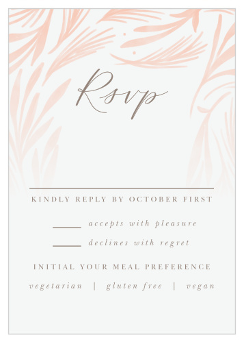 Gather a headcount of every friend and family member that plans to attend your wedding with our Floral Celebration Response Cards.