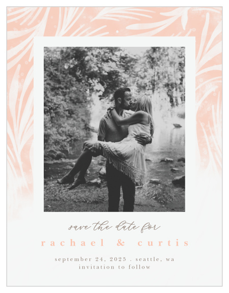 Family and friends are sure to mark their calendars for your wedding when you send out our Floral Celebration Save the Date Cards.