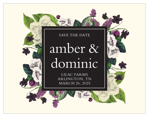 Vintage Botanical Save The Date Magnet is awesome, and totally customizable!