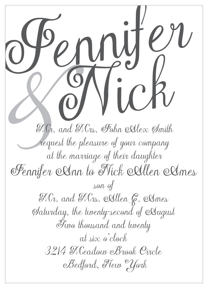 Plain Elegance Wedding Invitations