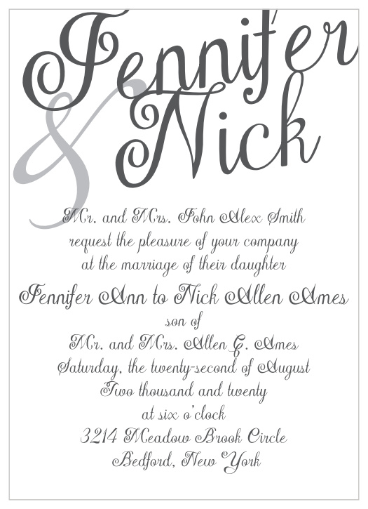 Have you seen this card? With its beautiful minimalism; your guests won't be able to contain their excitement at the site of this super trendy invitation. 