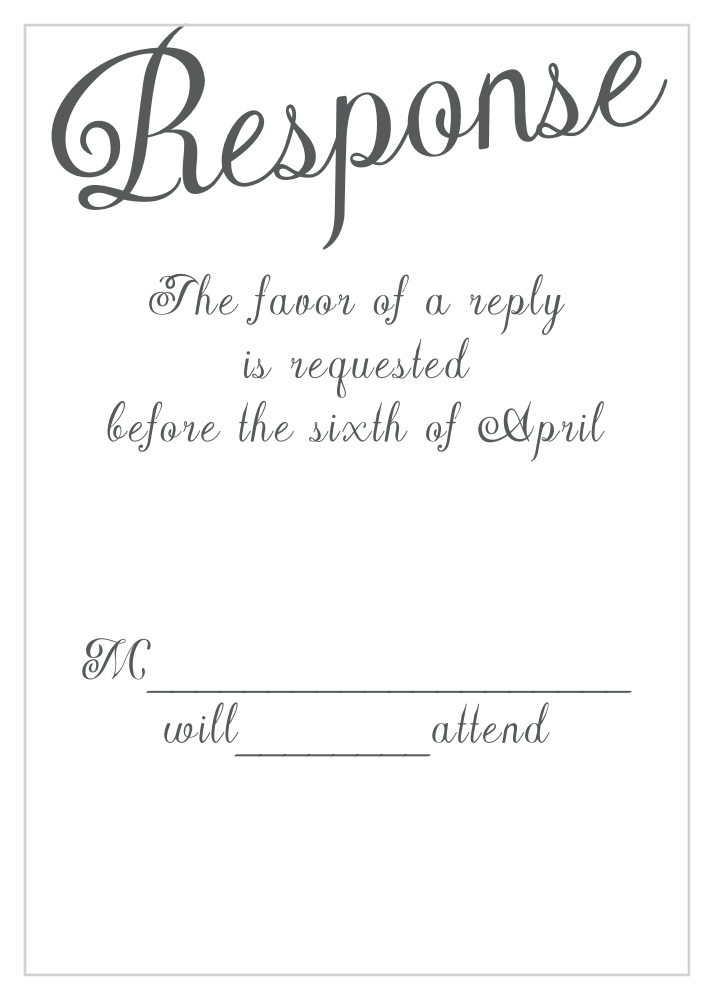 Plain Elegance Response Cards