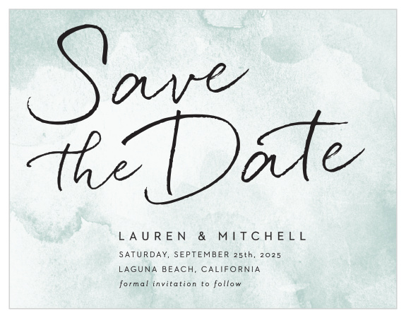 Get your loved ones looking forward to your wedding date, with our Watercolor Wash Save the Date Magnets!