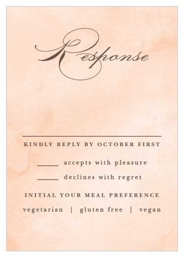 Gather a headcount of every friend and family member that plans to attend your wedding with our Have & to Hold Response Cards.