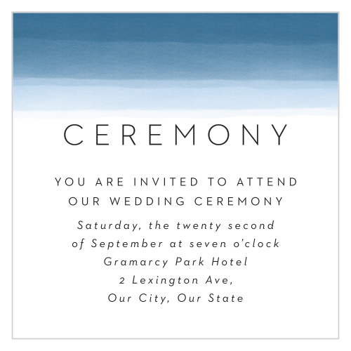 Don't leave any loved ones out from your pre-wedding celebrations - send them our Watercolor Dip Ceremony Cards!