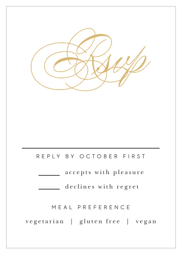 Make a lasting impression with our timeless Glamorous Chevron Response Cards.