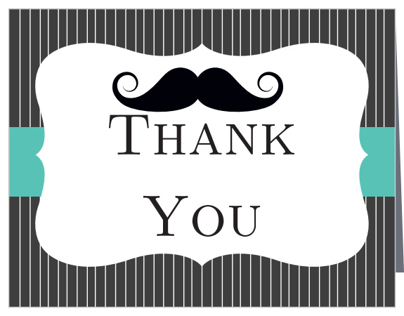 Say your thanks with a hipster vibe using the Little Man Baby Shower Thank You Cards.