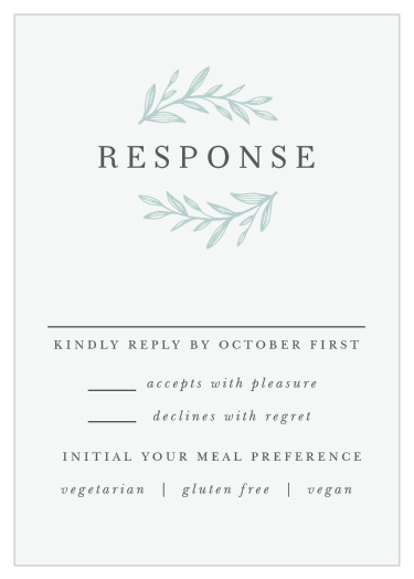 Gather a headcount of every friend and family member that plans to be there on your big day with our Photo Split Response Cards.