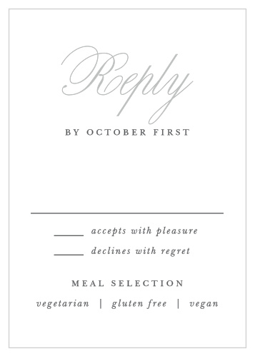 Easily gather your guest list with our Minimalist Monogram Response Cards!