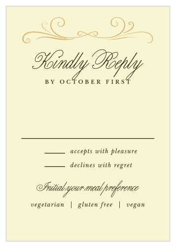 Make an enchanting impression with our Old World Vintage Response Cards.