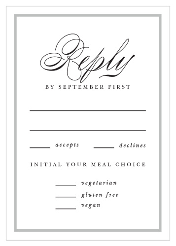 Make an elegant impression with our Monogram Square Response Cards. 