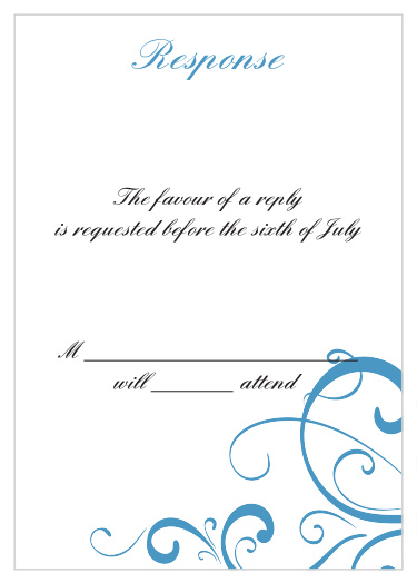Have your guests RSVP in style with these Simple Swirls response cards!