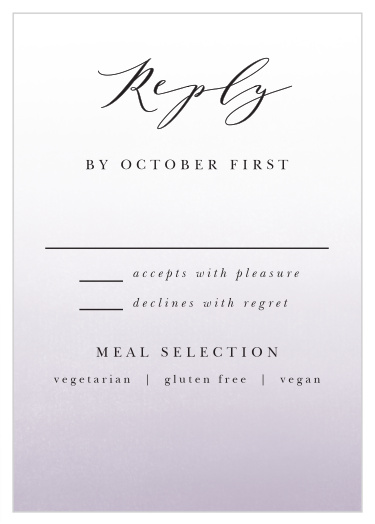 Easily gather your guest list with the help of our Awesome Ombre Response Cards!