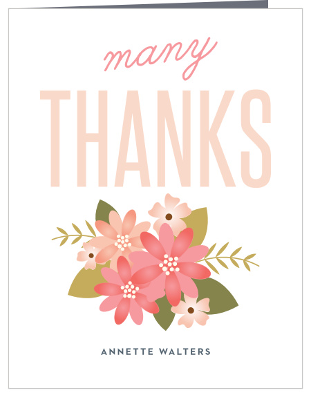 Express gratitude for the support of loved ones on your special day with our Grapes & Wine Bridal Shower Thank You Cards.