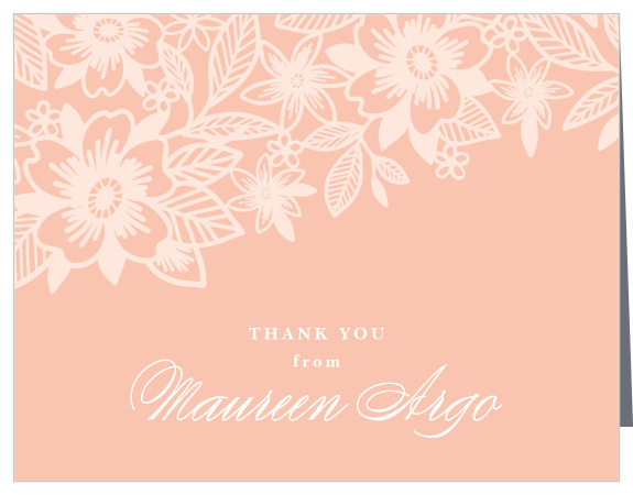 Show your appreciation to your guests with our Lace Pattern Bridal Shower Thank You Cards!