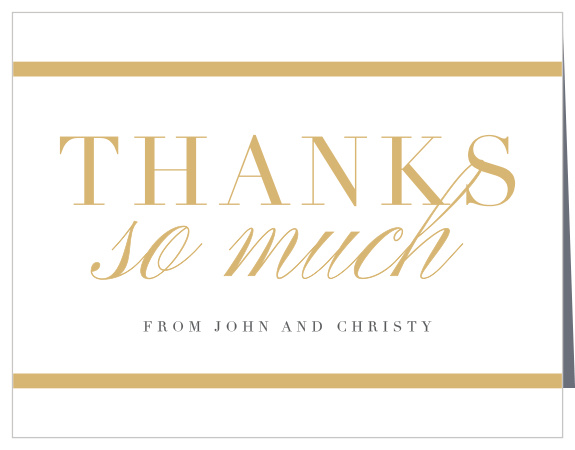 Let family and friends know how much you appreciate them with our True Love Couple Bridal Shower Thank You Cards. 