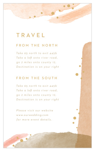 Have no doubt that all of your loved ones will safely, and easily, arrive to your venue, when you send them our Modern Desert Direction Cards!