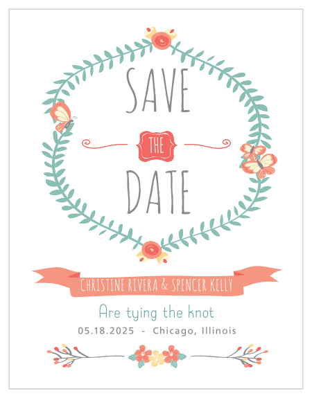 The Live and Love save-the-date cards is part of the Love vs Design collection by Basic Invite.