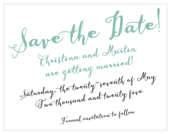 The Float Away save-the-date cards is part of the Love vs Design collection by Basic Invite.
