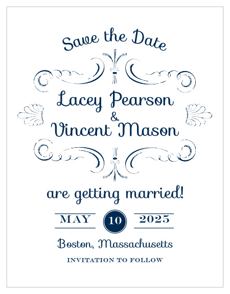 Ensure that your friends and family know when your wedding will be using the Sweet Elegance Save-the-Date Cards