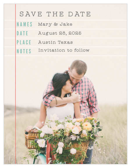The Make a List Save-the-Date Cards are a simple yet tasteful way to share your important information with your friends and family.