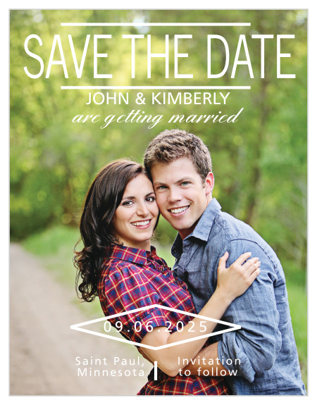 The Sparkling save-the-date cards is part of the Love vs Design collection by Basic Invite.