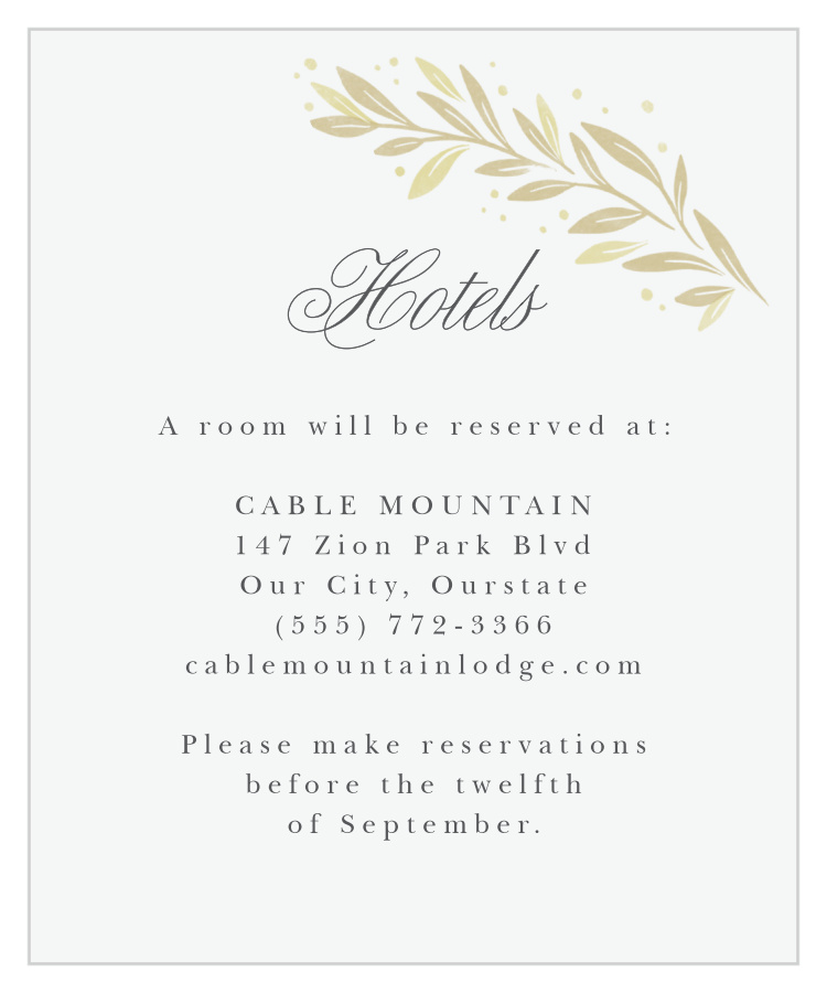 Modern Half Circle Accommodation Cards
