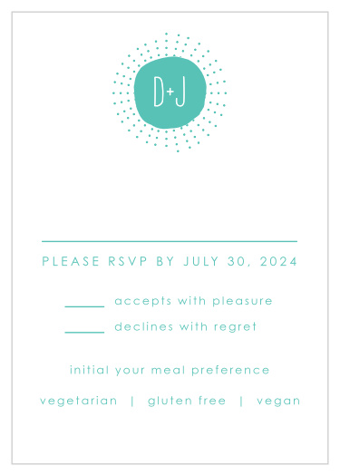 Relax amidst your wedding planning to personalize these sublime By the Sea Response Cards in a breeze! 